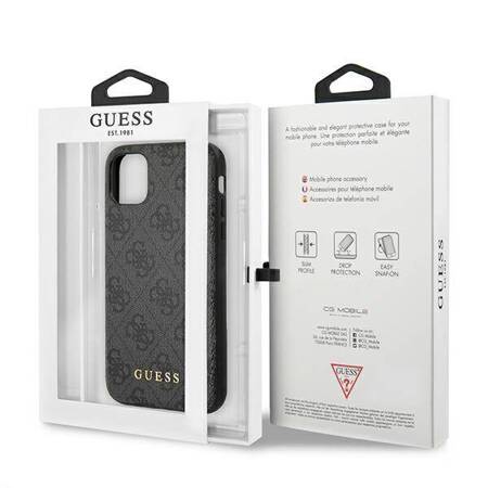 Guess 4G Metal Gold Logo - Case for iPhone 11 (grey)