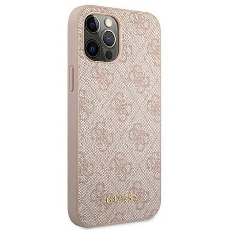 Guess 4G Metal Gold Logo - Case for iPhone 12 Pro Max (Pink)