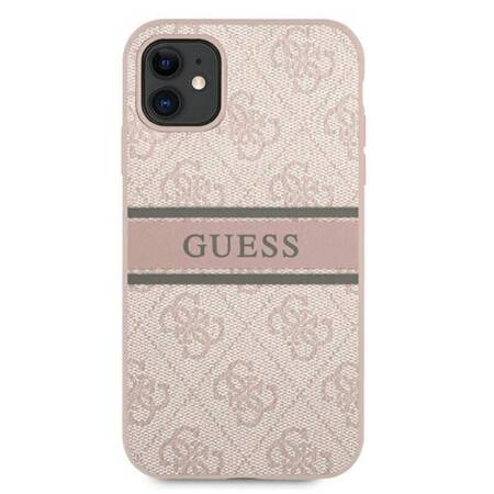Guess 4G Printed Stripe - Case for iPhone 11 (Pink)
