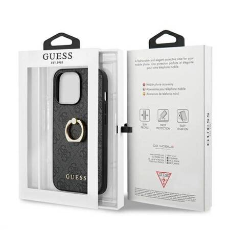 Guess 4G Ring Case - Case for iPhone 13 Pro (Grey)