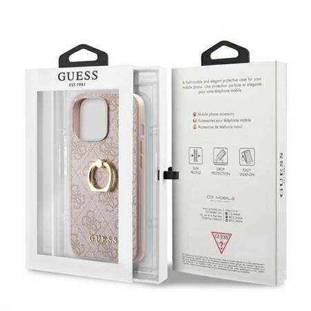Guess 4G Ring Case - Case for iPhone 13 Pro (Pink)