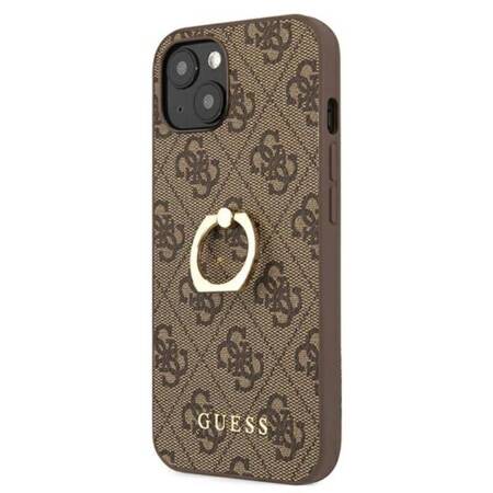 Guess 4G Ring Case - Case for iPhone 13 mini (Brown)
