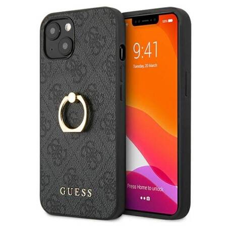 Guess 4G Ring Case - Case for iPhone 13 mini (Grey)