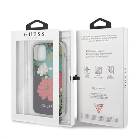 Guess Flower Case N1 - Case for iPhone 11 Pro Max (Black)