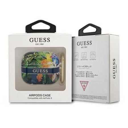 Guess Flower Strap – Cover for Airpods 3 (Blue)