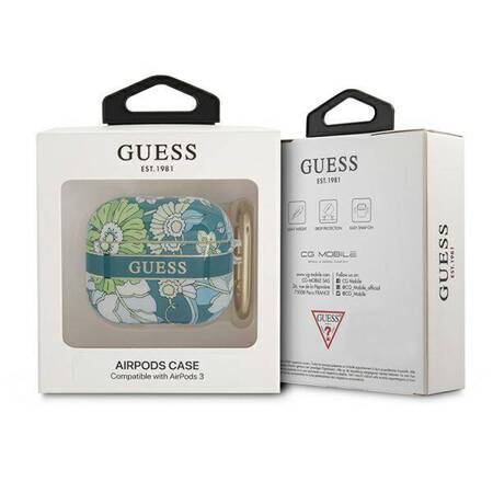 Guess Flower Strap – Cover for Airpods 3 (Green)