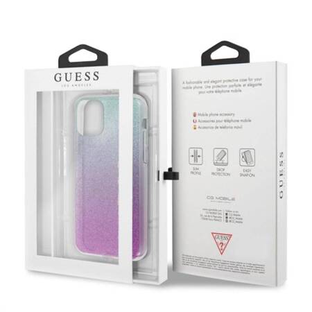Guess Glitter Gradient - Case for iPhone 11 Pro Max (Pink/Blue)