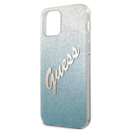 Guess Glitter Gradient Script - Case for iPhone 12 mini (Blue)