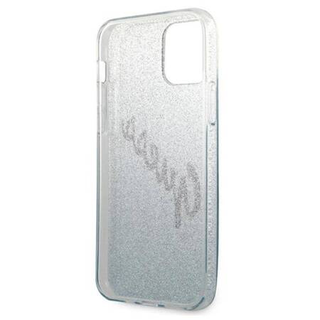 Guess Glitter Gradient Script - iPhone 12 / iPhone 12 Pro Case (Blue)
