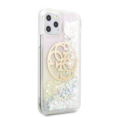 Guess Gradient Liquid Glitter Circle Logo - Case for iPhone 11 Pro Max