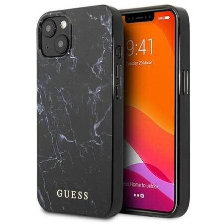 Guess Marble - Case for iPhone 13 mini (Black)