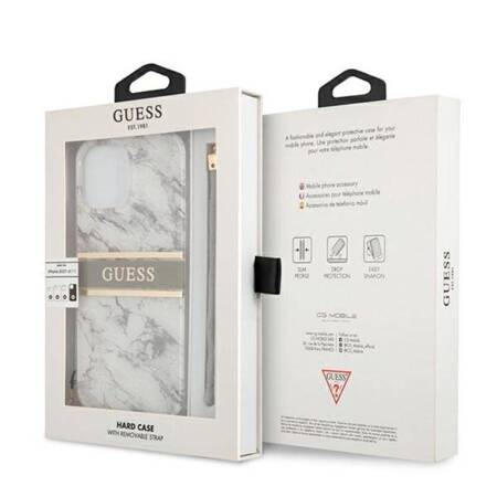 Guess Marble Strap - Case for iPhone 13 Pro Max (grey)