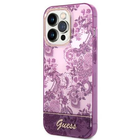 Guess Porcelain Collection - Case for iPhone 14 Pro Max (Fuchsia)