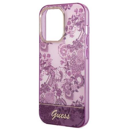 Guess Porcelain Collection - Case for iPhone 14 Pro Max (Fuchsia)