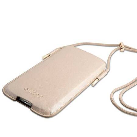 Guess Saffiano Pouch - Phone bag S / M max 6.1 (gold)