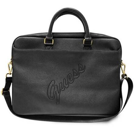 Guess Saffiano Script Computer Bag - Notebook bag 15 ”(black)