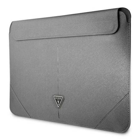 Guess Saffiano Triangle Logo Sleeve - Notebook case 16 (Silver)