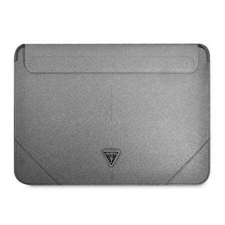 Guess Saffiano Triangle Logo Sleeve - Notebook case 16 (Silver)