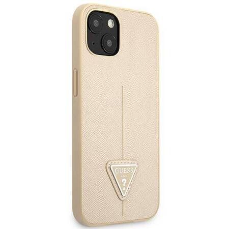 Guess SaffianoTriangle Logo Case - Case for iPhone 13 (beige)