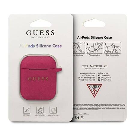 Guess Silicone Case - Case AirPods (Fuchsia)