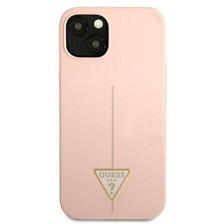 Guess Silicone Triangle Logo - Cover iPhone 13 mini (Pink)