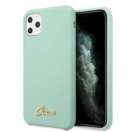 Guess Silicone Vintage - Case for  iPhone 11 Pro Max (zielony)