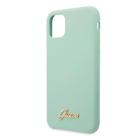 Guess Silicone Vintage - Case for  iPhone 11 Pro Max (zielony)