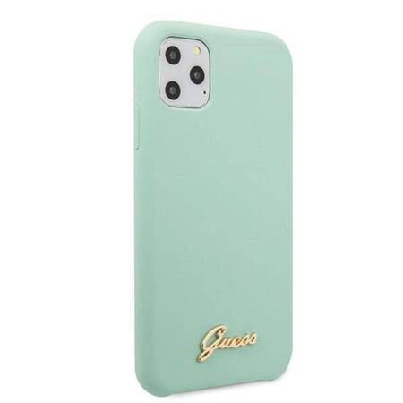 Guess Silicone Vintage - Case for  iPhone 11 Pro Max (zielony)