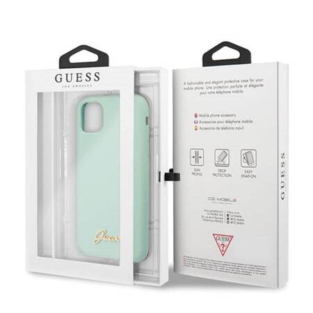 Guess Silicone Vintage - Case for  iPhone 11 Pro Max (zielony)