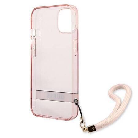 Guess Translucent Strap - Case for iPhone 13 (Pink)