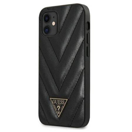 Guess V Quilted - Cover iPhone 12 mini (black)