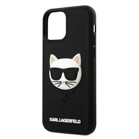 Karl Lagerfeld Choupette Head 3D Rubber - Case for iPhone 12 / iPhone 12 Pro (black)