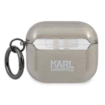 Karl Lagerfeld Choupette Head Glitter - Case for AirPods 3 (Black)