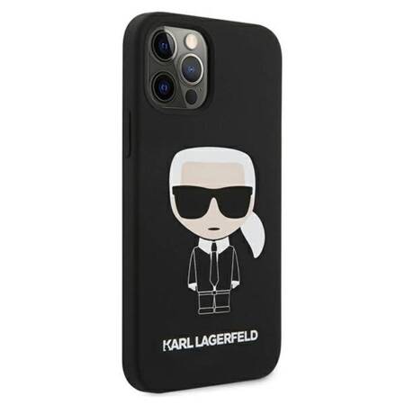 Karl Lagerfeld Fullbody Silicone Iconic - Case iPhone 12 / 12 Pro (Black)