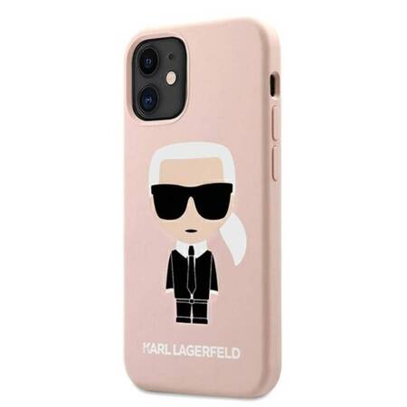 Karl Lagerfeld Fullbody Silicone Iconic - Case iPhone 12 Mini (Light Pink)