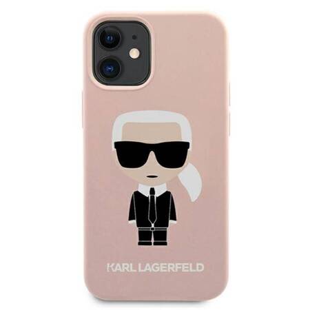Karl Lagerfeld Fullbody Silicone Iconic - Case iPhone 12 Mini (Light Pink)
