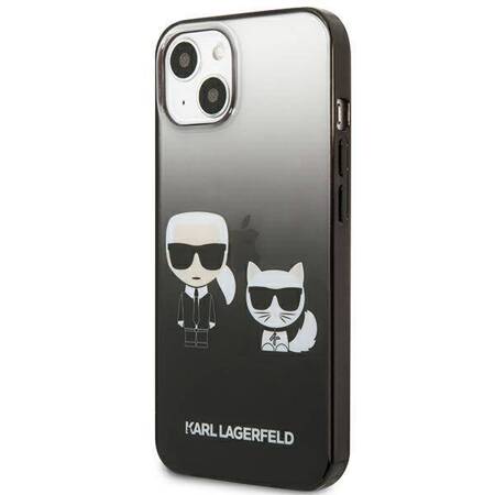 Karl Lagerfeld Gradient Ikonik Karl & Choupette - Case for iPhone 13 Pro (Black)