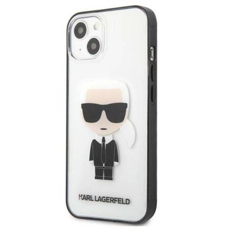 Karl Lagerfeld Ikonik Karl - Case for iPhone 13 mini (Transparent / Black Frame)