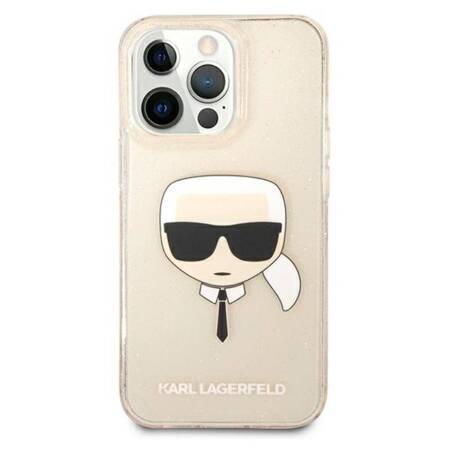 Karl Lagerfeld Karl’s Head Glitter - Case for iPhone 13 Pro (Gold)