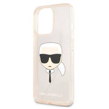 Karl Lagerfeld Karl’s Head Glitter - Case for iPhone 13 Pro (Gold)