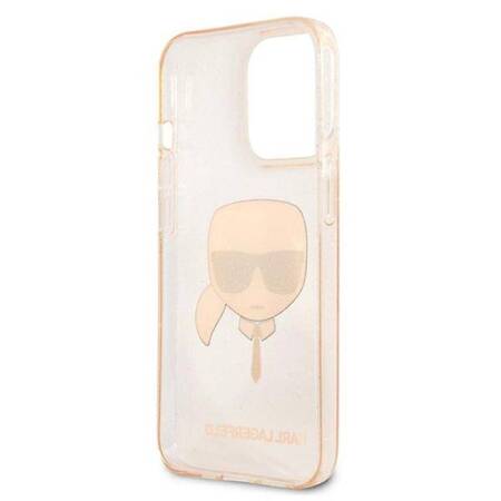 Karl Lagerfeld Karl’s Head Glitter - Case for iPhone 13 Pro (Gold)