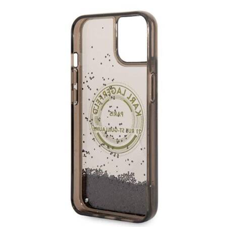 Karl Lagerfeld Liquid Glitter RSG - Case for iPhone 14 Plus (Black)