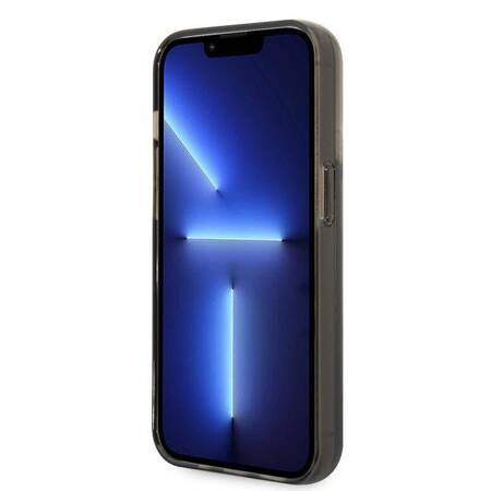 Karl Lagerfeld Liquid Glitter Translucent Elongated Logo Case - Case for iPhone 14 Pro Max (Black)