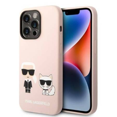 Karl Lagerfeld Liquid Silicone Karl & Choupette MagSafe - Case for iPhone 14 Pro Max (Pink)