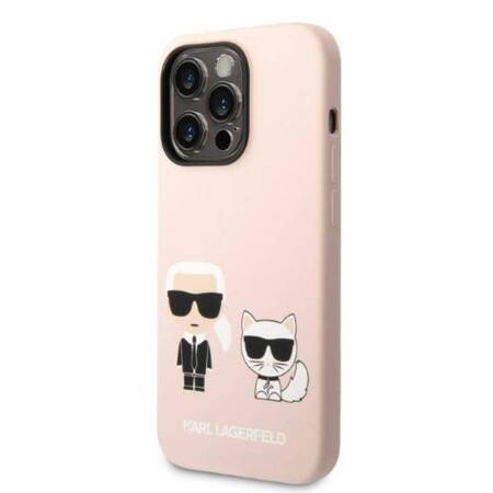 Karl Lagerfeld Liquid Silicone Karl & Choupette MagSafe - Case for iPhone 14 Pro Max (Pink)