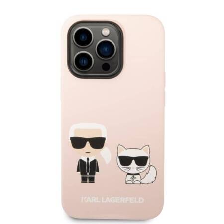 Karl Lagerfeld Liquid Silicone Karl & Choupette MagSafe - Case for iPhone 14 Pro Max (Pink)