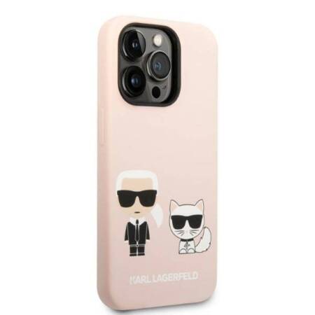 Karl Lagerfeld Liquid Silicone Karl & Choupette MagSafe - Case for iPhone 14 Pro Max (Pink)