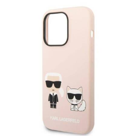 Karl Lagerfeld Liquid Silicone Karl & Choupette MagSafe - Case for iPhone 14 Pro Max (Pink)