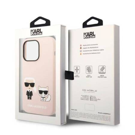 Karl Lagerfeld Liquid Silicone Karl & Choupette MagSafe - Case for iPhone 14 Pro Max (Pink)