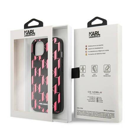 Karl Lagerfeld Monogram Plaque - Cover for iPhone 13